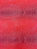 Gator Embossed Vinyl Leather Fabric - Different Colors - Sold By The Yard