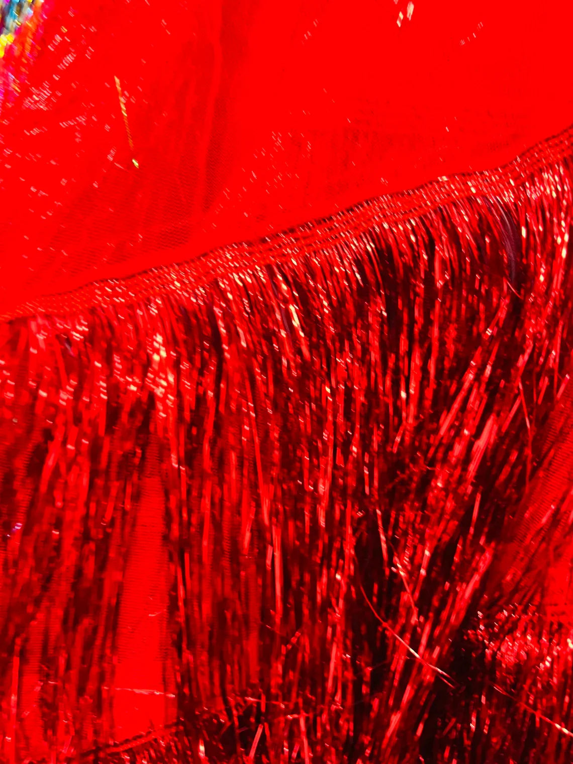 Metallic Fringe Eyelash Design - Embroidered 2 Way Stretch Fancy Fringe By Yard