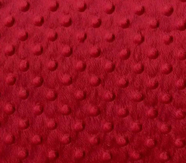 Minky Dimple Dot Fabric - Red - Soft Cuddle Minky Dot Fabric 58/59" by the Yard