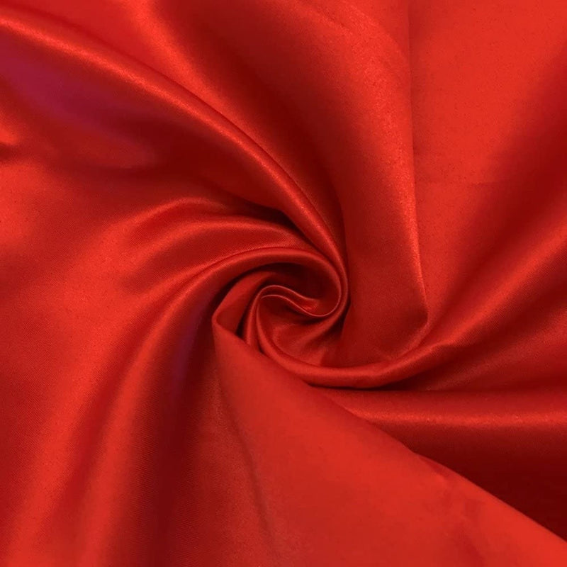 58/59" Satin Fabric Matte L'Amour - Red - (Peau de Soie) Duchess Dress Satin Fabric By The Yard