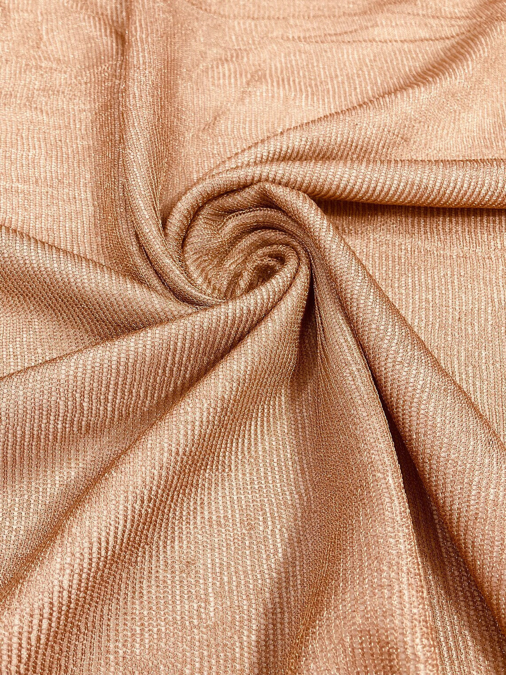 Chain Mesh Shiny Fabric - Rose Gold - Metallic Chainmail Faux Chain Fabric Sold By The Yard