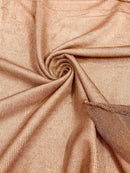 Chain Mesh Shiny Fabric - Rose Gold - Metallic Chainmail Faux Chain Fabric Sold By The Yard