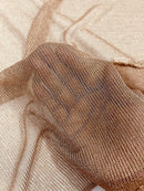 Chain Mesh Shiny Fabric - Rose Gold - Metallic Chainmail Faux Chain Fabric Sold By The Yard