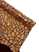 Mirror Sequins Velvet Fabric - Holographic Rose Gold - Large Shiny Mirror Cut Sequins By Yard