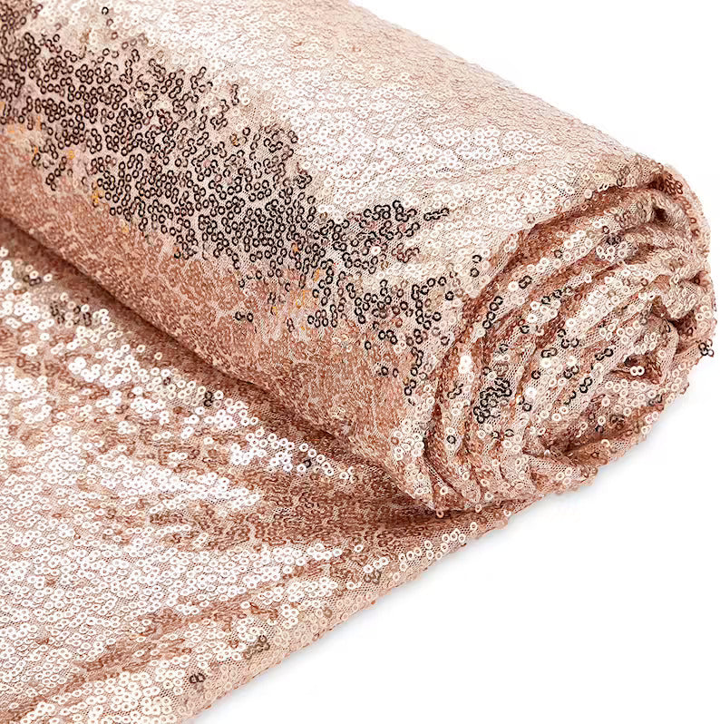 Mini Glitz Sequins - Shiny Sequins Embroidered on Mesh Fabric - Pick Color - 30 Yard Roll