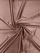 60" Heavy Shiny Satin Fabric - Rose - Stretch Shiny Satin Fabric Sold By Yard