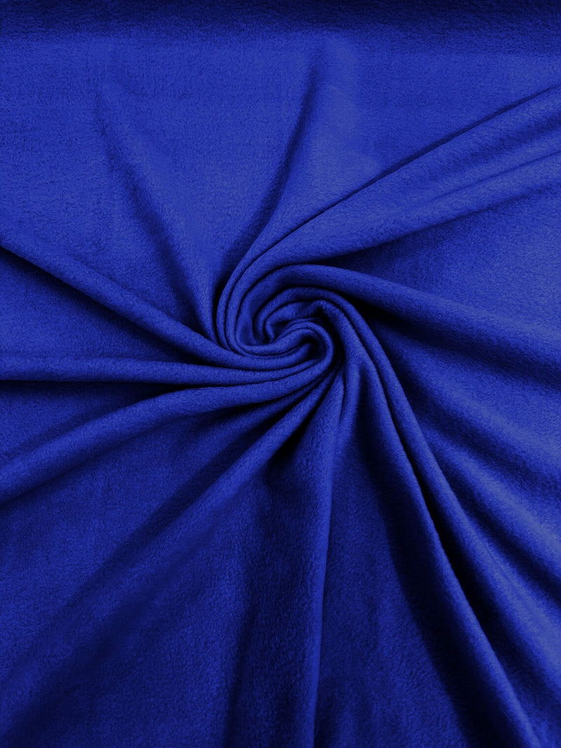 58" Soft Solid Polar Fleece Fabric - Royal Blue - Anti-Pill Soft Polar Fleece Fabric Sold by Yard