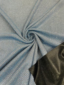 Diamond Shimmer Glitter Fabric - Royal Blue - Sparkle Stretch Luxury Shiny Fabric By Yard