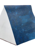 Alligator Faux Leather Vinyl - Royal Blue - Fabric 3D Scales Design Vinyl Alligator By Yard