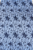 Flower Glitter Fabric - Royal Blue - 3D Floral Tulle Fabric for Wedding, Quinceañera By Yard