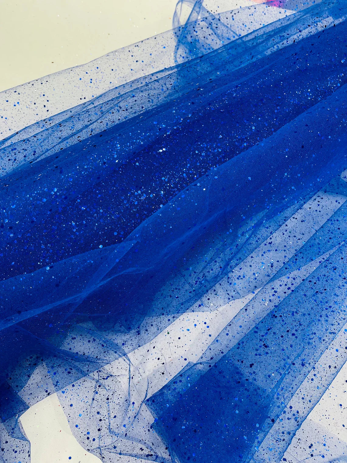 Sparkling Glitter Tulle Fabric - Sparkling Glitter Tulle Mesh Fabric Sold By Yard
