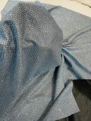 Diamond Shimmer Glitter Fabric - Royal Blue - Sparkle Stretch Luxury Shiny Fabric By Yard