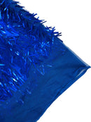Sword Large Shiny Sequins - Royal Blue - Hanging Iridescent Sequins On Lace Fabric By Yard