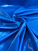 Latex Shiny Vinyl - Royal Blue - 4 Way Stretch Milliskin Vinyl Spandex Latex Fabric Sold by Yard
