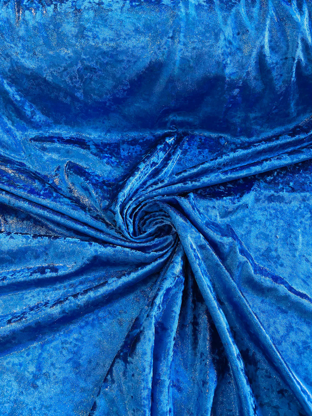 Iridescent Foggy Foil Fabric - Royal Blue - Oil Slick 58/60" Stretch Foil Velvet Fabric By Yard