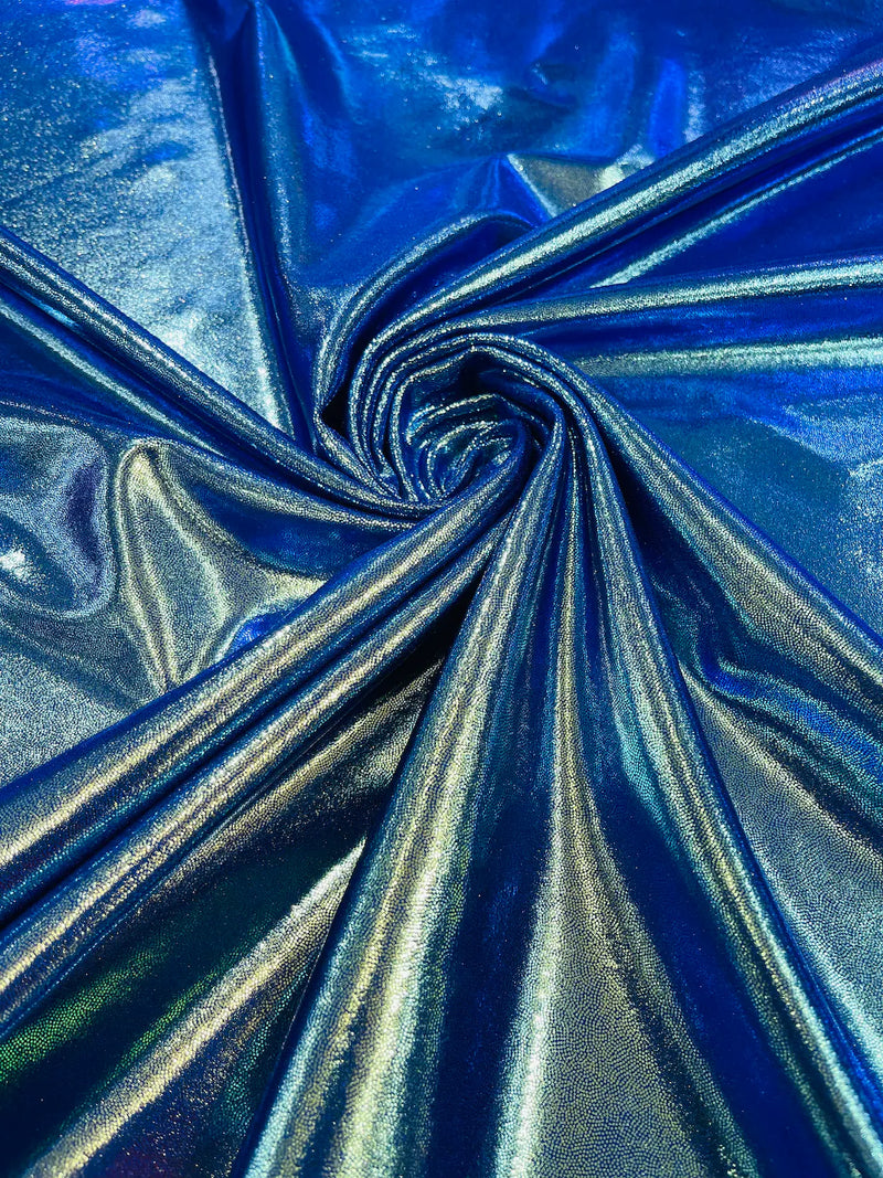 Mystique Foil Fabric - Royal Blue - 58/60" 4 Way Stretch Iridescent Foggy Foil Fabric Nylon/Spandex By Yard