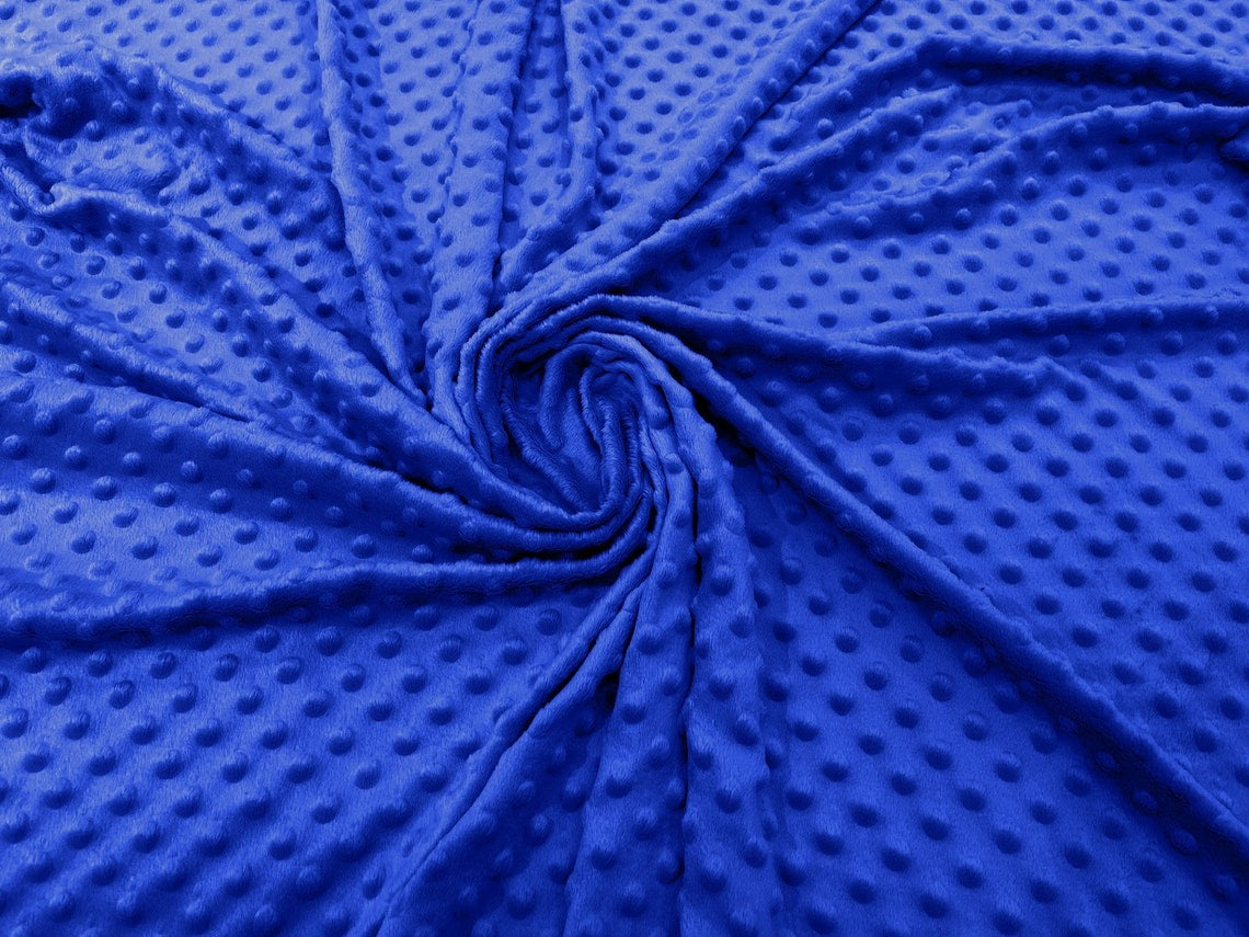60" Minky Fur 3.mm Pile Fabric - Soft Blanket Minky Dot Fabric by the Yard (Pick Color)