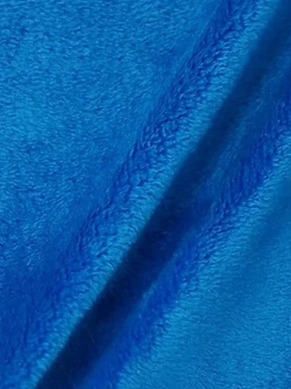 Minky Fur 3.mm Pile Fabric - Royal Blue - 60" Soft Blanket Minky Fabric by the Yard
