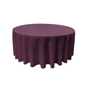 90" Round Drape Solid Tablecloth - Round Full Table Cover 3 Part Stitched Available in 84 Colors