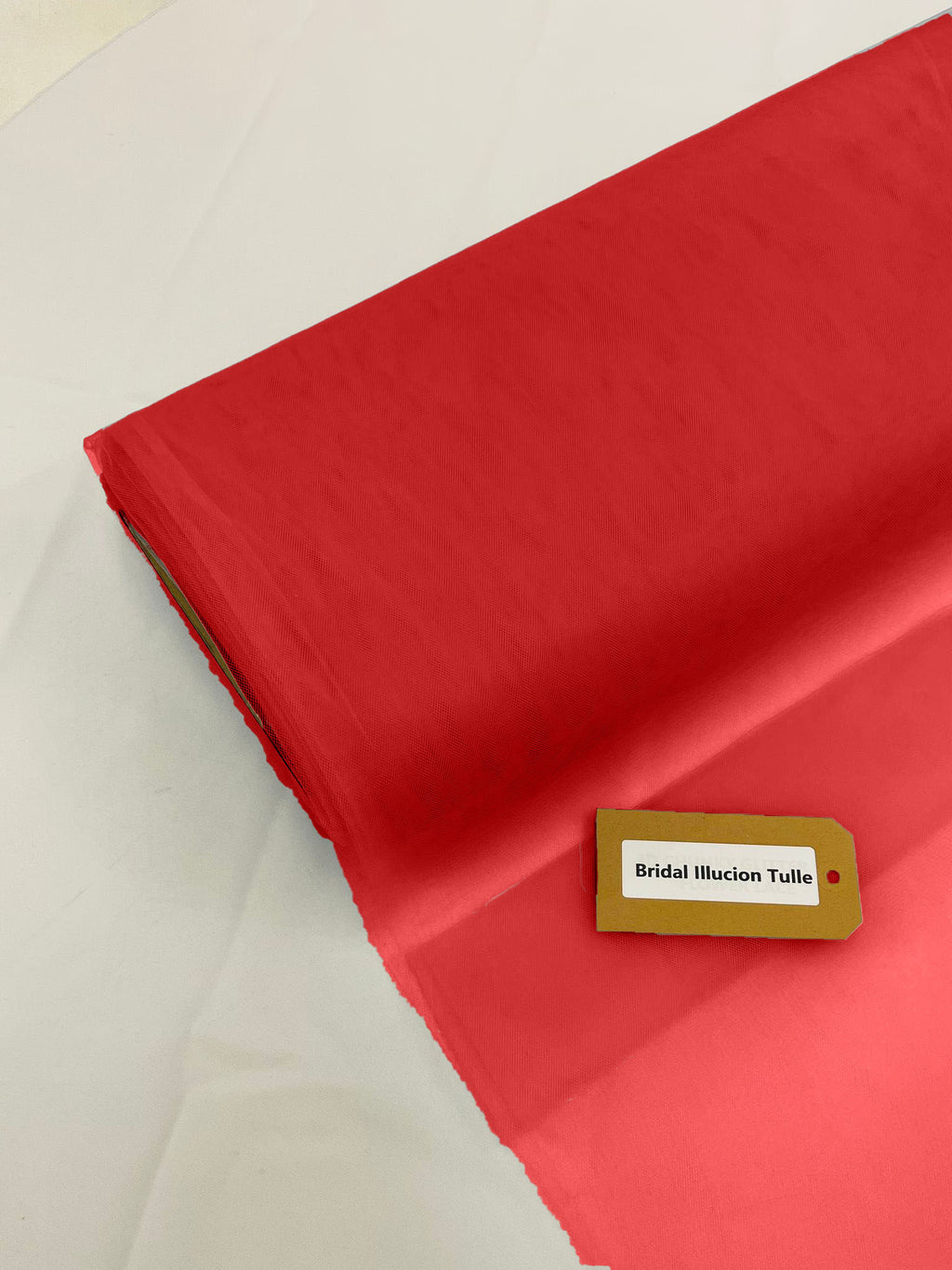108" Tulle Illusion Fabric - Red - Premium Tulle Polyester Fabric Sold By Roll of 50 Yards