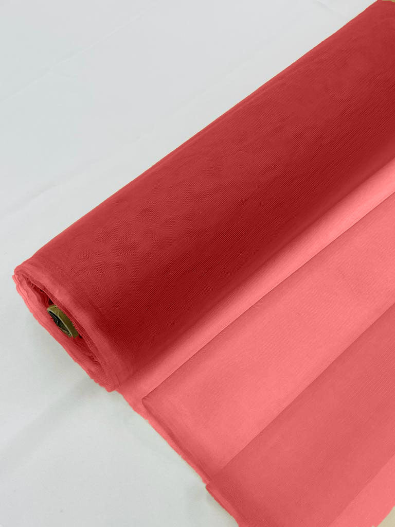 Illusion Mesh Sheer Fabric - Red - 60" Wide Illusion Mesh Fabric Sold By The Yard