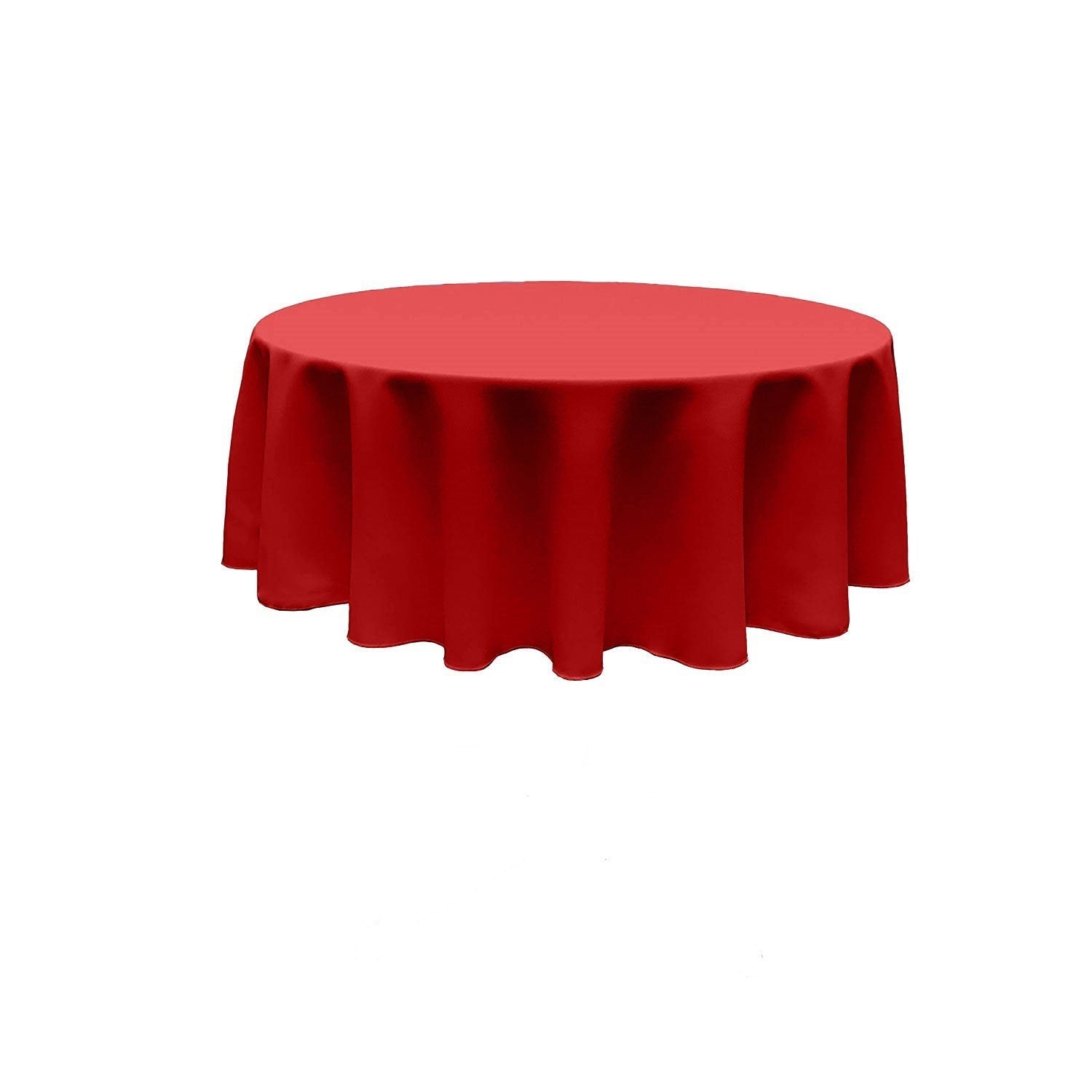 90" Round Tablecloth - Solid Polyester Round Full Table Cover Available in Different Colors