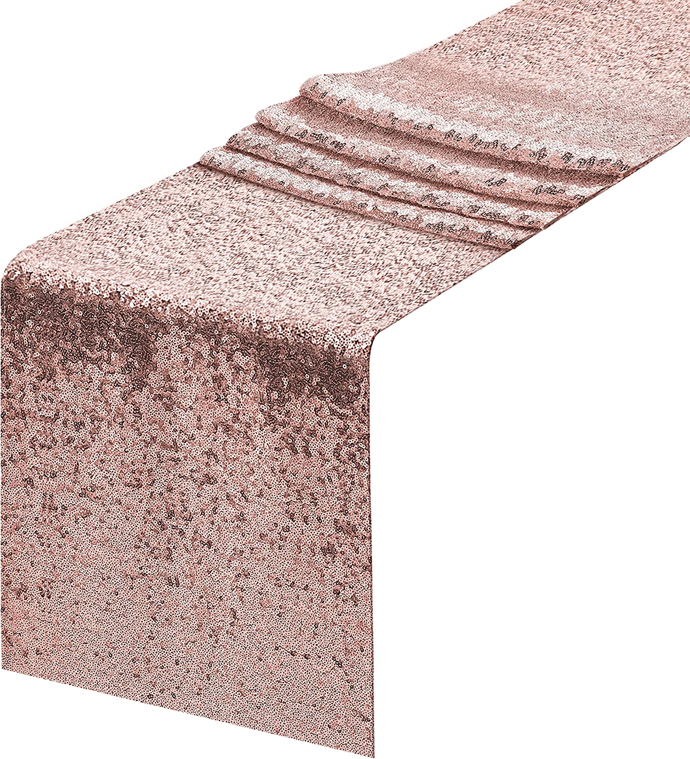 12" Sequins Table Runner - High Quality Shiny Sequin Fabric Table Runners (Pick Color & Size)