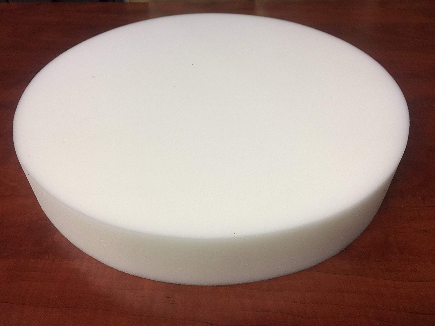 20" X 8" White Foam Round Stool - Seat Chair Upholstery Foam Cushion Padding - Medium Density