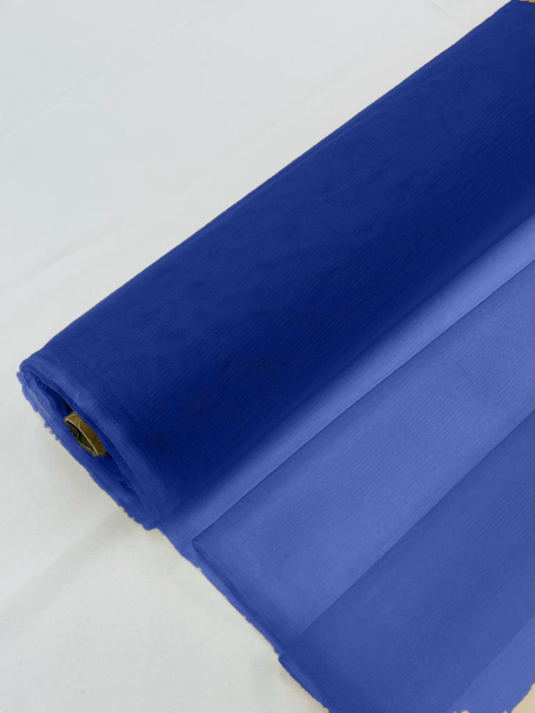 Illusion Mesh Sheer Fabric - Royal Blue - 60" Wide Illusion Mesh Fabric Sold By The Yard