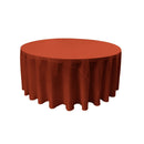 108" Round Drape Solid Tablecloth - Round Full Table Cover 3 Part Stitched Available in 84 Colors
