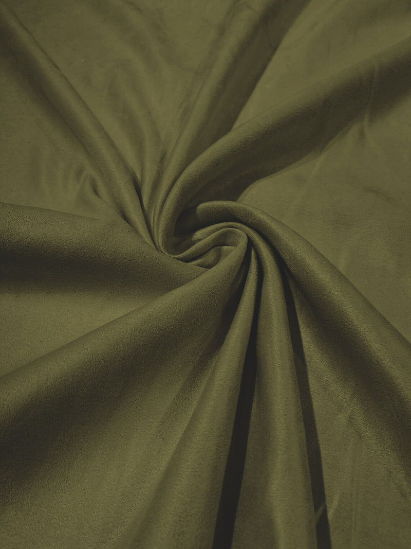 Faux Suede Fabric - Sage Green - 58" Polyester Micro Suede Fabric for Upholstery / Tablecloth/ Costume By Yard