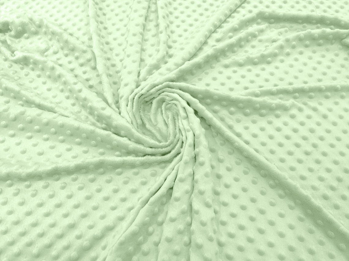 60" Minky Fur 3.mm Pile Fabric - Soft Blanket Minky Dot Fabric by the Yard (Pick Color)