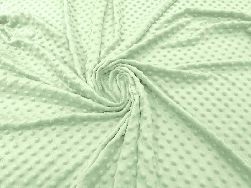 60" Minky Fur 3.mm Pile Fabric - Soft Blanket Minky Dot Fabric by the Yard (Pick Color)