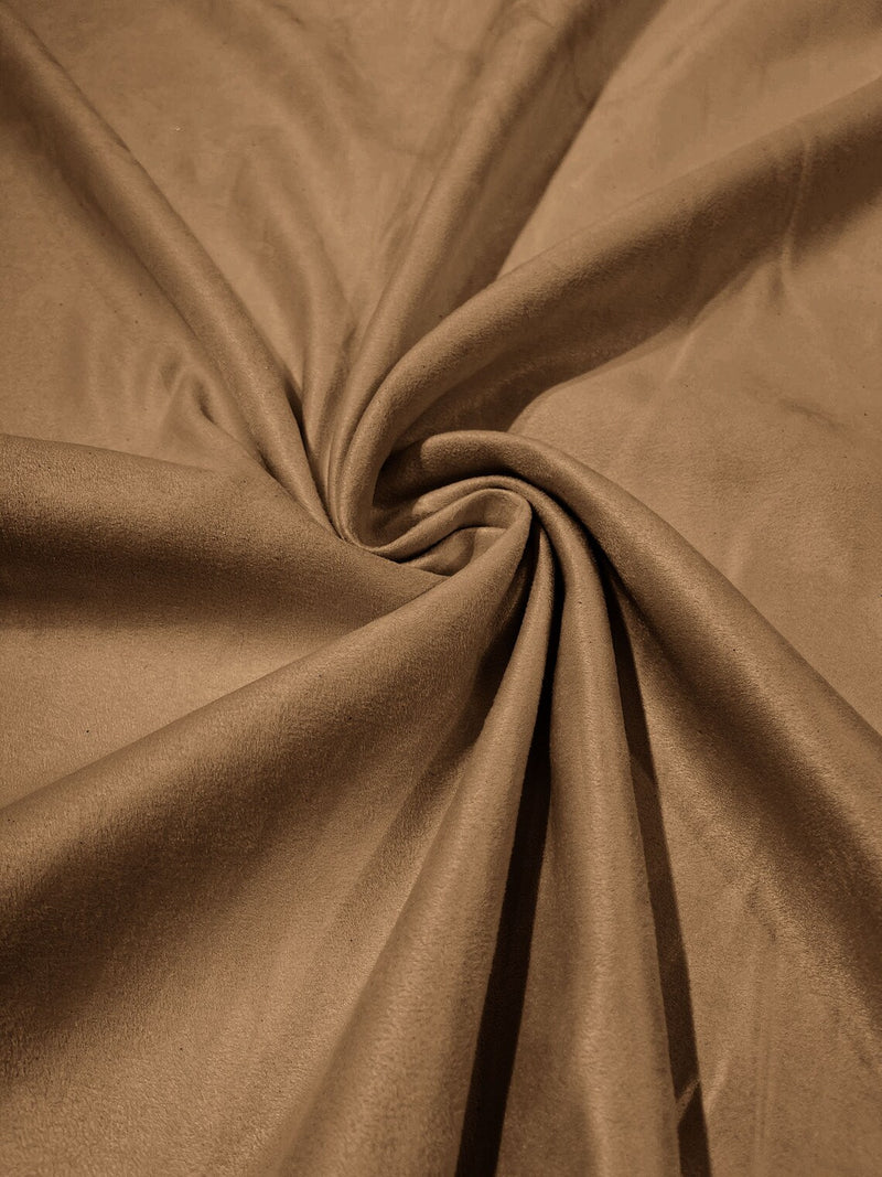 Faux Suede Fabric - Sand - 58" Polyester Micro Suede Fabric for Upholstery / Tablecloth/ Costume By Yard