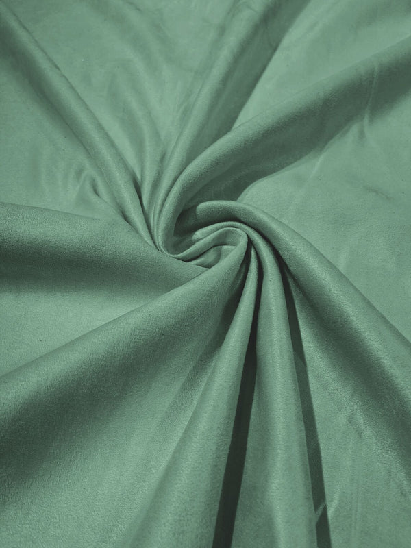 Faux Suede Fabric - Seafoam - 58" Polyester Micro Suede Fabric for Upholstery / Tablecloth/ Costume By Yard