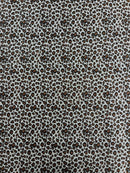 Chunky Leopard Glitter Vinyl - Silver / Brown - 54" Wide Crafting Glitter Vinyl Fabric By Yard