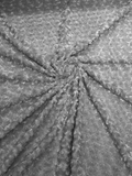 58" Minky Swirl Rose Fabric - Silver - Soft Rosebud Plush Fur Fabric Sold By The Yard