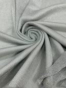 Chain Mesh Shiny Fabric - Silver - Metallic Chainmail Faux Chain Fabric Sold By The Yard