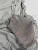 Chain Mesh Shiny Fabric - Silver - Metallic Chainmail Faux Chain Fabric Sold By The Yard