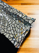 Mirror Sequins Velvet Fabric - Silver - Large Shiny Mirror Cut Sequins By Yard