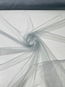 Illusion Mesh Sheer Fabric - Silver - 60" Wide Illusion Mesh Fabric Sold By The Yard