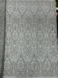 Fancy Damask Glitter Design - Burgundy - Tulle Mesh with Fancy Damask Designs Sold By Yard