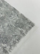 Flower Glitter Fabric - Silver - 3D Floral Tulle Fabric for Wedding, Quinceañera By Yard