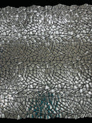 Mirror Sequins Velvet Fabric - Silver - Large Shiny Mirror Cut Sequins By Yard