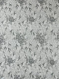 Flower Glitter Fabric - Silver - 3D Floral Tulle Fabric for Wedding, Quinceañera By Yard