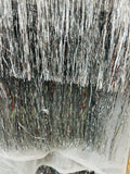 Metallic Fringe Eyelash Design - Embroidered 2 Way Stretch Fancy Fringe By Yard