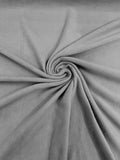 58" Soft Solid Polar Fleece Fabric - Silver - Anti-Pill Soft Polar Fleece Fabric Sold by Yard