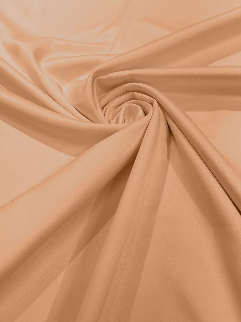 58/59" Satin Stretch Fabric Matte L'Amour - Skin - Stretch Matte Satin Fabric Sold By Yard