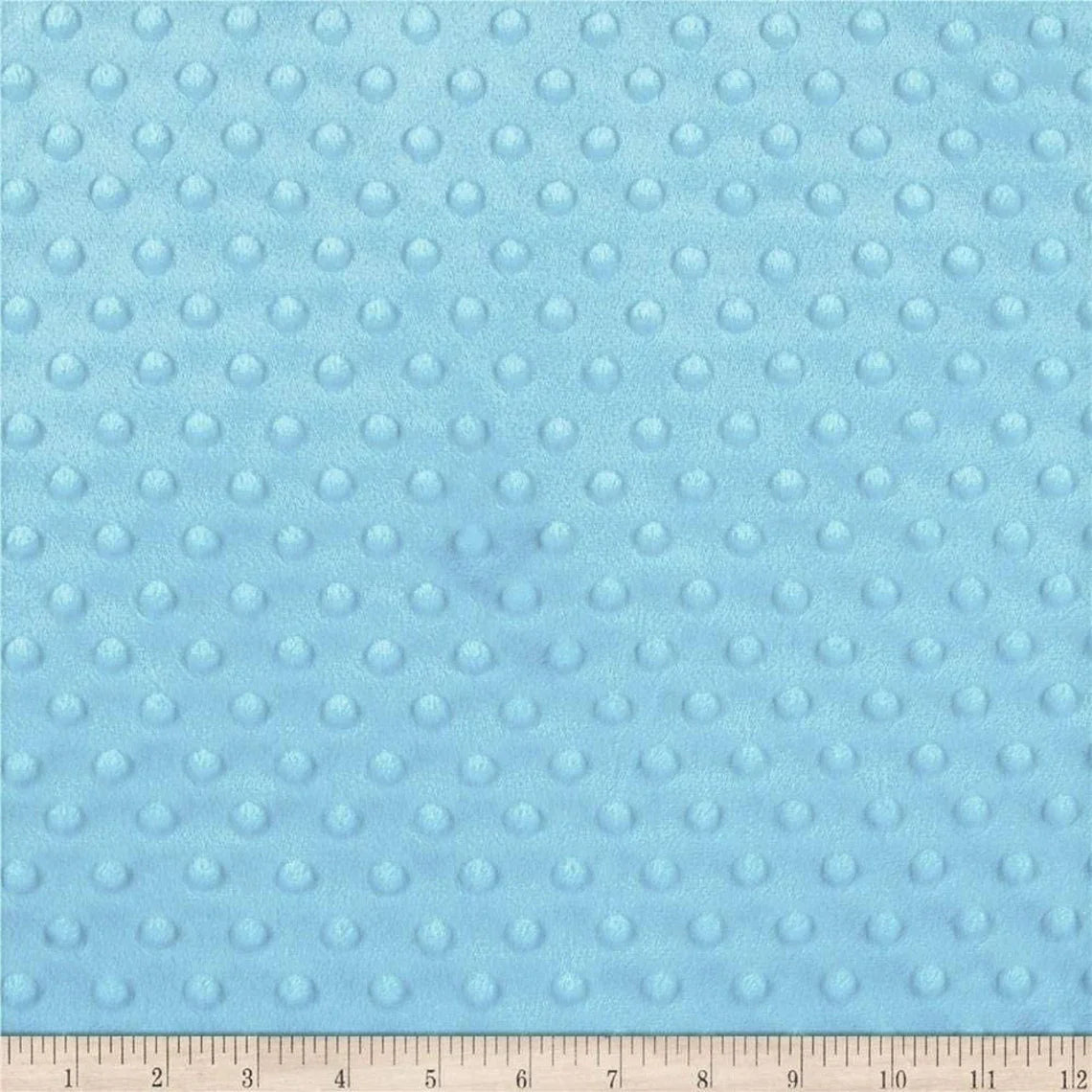 Minky Dimple Dot Fabric - Sky Blue - Soft Cuddle Minky Dot Fabric 58/59" by the Yard