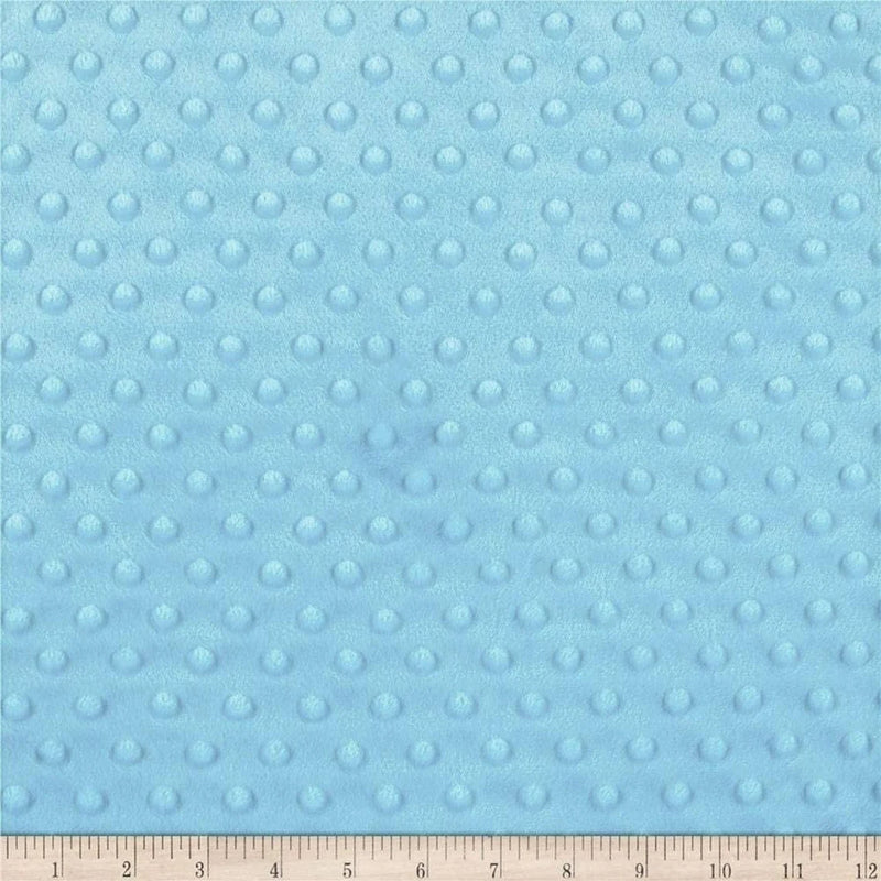 Minky Dimple Dot Fabric - Sky Blue - Soft Cuddle Minky Dot Fabric 58/59" by the Yard